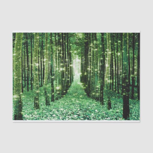 Weefseldocument Magisch Bos Groen Mysterie Tissuepapier (Voorkant)