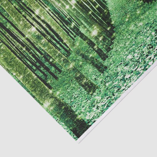 Weefseldocument Magisch Bos Groen Mysterie Tissuepapier (Detail)