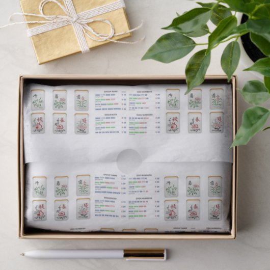 Weefseldocument Mahjong Dragon Tissuepapier (Geschenk)