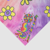 Weefseldocument met vrede liefde gelijkheid tissuepapier (Detail)