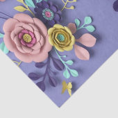 Weefseldocument Paarse Bloemen Tissuepapier (Detail)