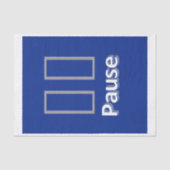 Weefseldocument Pauze Blauw Tissuepapier (Voorkant)