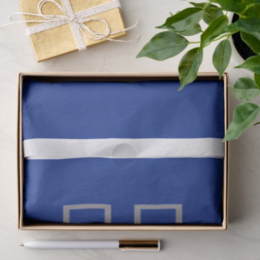 Weefseldocument Pauze Blauw Tissuepapier (Geschenk)