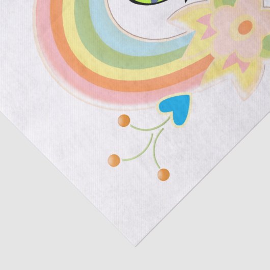 Weefseldocument Slang Regenboog Tissuepapier (Detail)