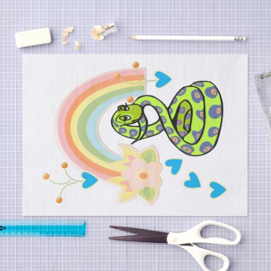 Weefseldocument Slang Regenboog Tissuepapier (Craft)