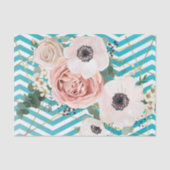 Weefseldocument Verpakking Geometrisch Roos Chevro Tissuepapier (Voorkant)