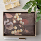 Weefseldocument Verpakking Katoenen Tak op Donker  Tissuepapier (Geschenk)