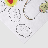 Weefseldocument Visser Vis Zonwolken Vist Tissuepapier (Detail)