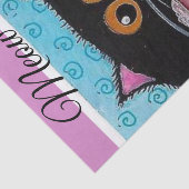 Weefseldocument Whimsical kat zwart Tissuepapier (Detail)