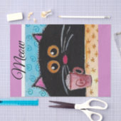 Weefseldocument Whimsical kat zwart Tissuepapier (Craft)