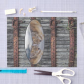 Weefseldocument Wolven Hout Tissuepapier (Craft)