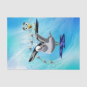 Weefseldocument Zeemeeuw Vis Vogel Oceaangolf Tissuepapier (Voorkant)