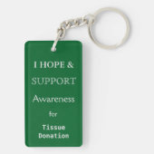 Weefseldonatie Angel Awareness Ribbon Sleutelhange Sleutelhanger (achterkant)