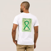 Weefseldonatie Bewustmaking Green Ribbon Angel T-s T-shirt (Achterkant volledig)
