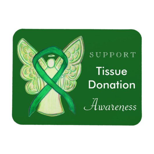Weefseldonatie Bewustmaking Ribbon Angel Magnet Magneet (Horizontaal)