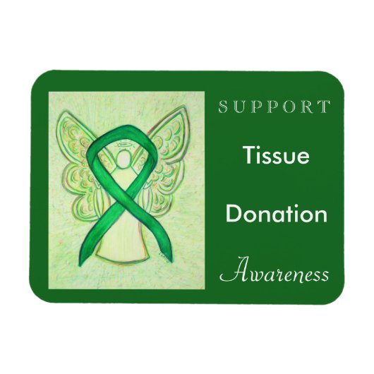 Weefseldonatie Bewustmaking Ribbon Angel Magnets Magneet (Horizontaal)