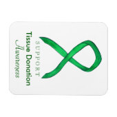 Weefseldonatie Groene Bewustmaking Ribbon Magnet Magneet (Horizontaal)