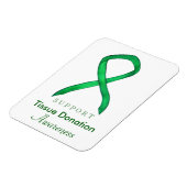 Weefseldonatie Groene Bewustmaking Ribbon Magnet Magneet (Linkerzijde)