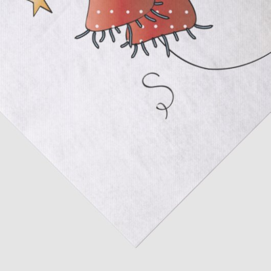 Weefselfeest met kerstsneeuwfeest tissuepapier (Detail)