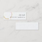 Weefselkaart met laag-tech-koffiegehalte voor noti mini visitekaartje (Voorkant / Achterkant)