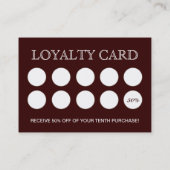 WEEFSELKAART VOOR WITTE LOYALTY (Achterkant)