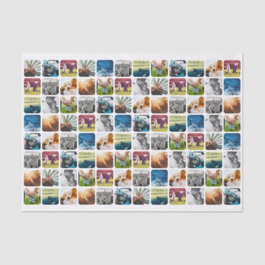 Weefselpapier 10 White met fotobewerking Tissuepapier (Voorkant)