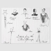 Weefselpapier 1925 Franse Modes