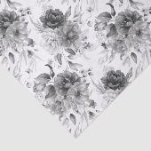 Weefselpapier (3) SM Patroon Zwart & Wit pioenen Tissuepapier (Detail)