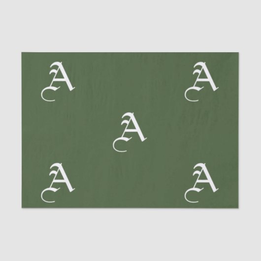 Weefselpapier - AANGEPASTE INITIAAL Tissuepapier (Voorkant)