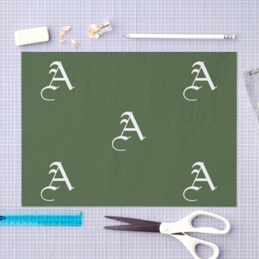 Weefselpapier - AANGEPASTE INITIAAL Tissuepapier (Craft)
