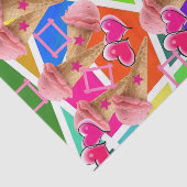 Weefselpapier Aardbeienijs Abstract Tissuepapier (Detail)