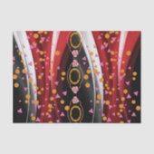 Weefselpapier Abstract Rood Zwart Wit Tissuepapier (Voorkant)