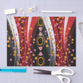 Weefselpapier Abstract Rood Zwart Wit Tissuepapier (Craft)