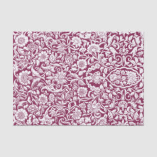 Weefselpapier Antiek Floral ontkoppelen wit op roo Tissuepapier