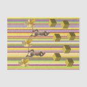 Weefselpapier apen Bananas Rope Stripe Tissuepapier (Voorkant)