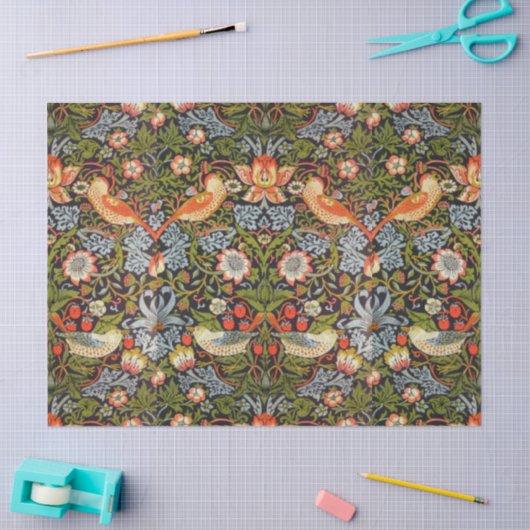 Weefselpapier - Art Nouveau Aardbeienplukker Tissuepapier (Craft)