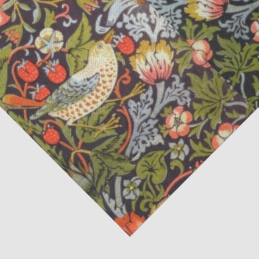 Weefselpapier - Art Nouveau Aardbeienplukker Tissuepapier (Detail)