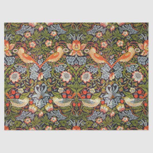 Weefselpapier - Art Nouveau Aardbeienplukker Tissuepapier (Voorkant)