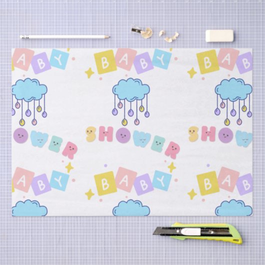 Weefselpapier baby shower tissuepapier (Craft)