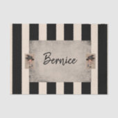 Weefselpapier beige witte strepen tissuepapier (Voorkant)