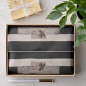 Weefselpapier beige witte strepen tissuepapier (Geschenk)