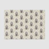 Weefselpapier - Bijen op Bleek geel Tissuepapier (Voorkant)