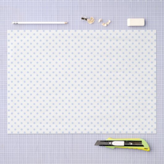 Weefselpapier/blauw pokdots tissuepapier (Craft)