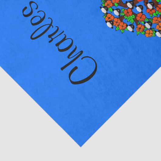 Weefselpapier Blauw Tissuepapier (Detail)