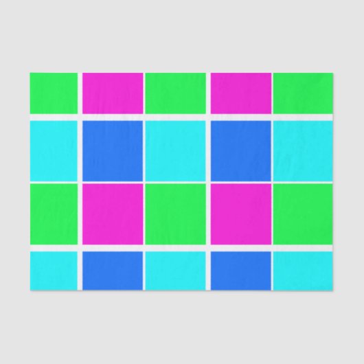 Weefselpapier Blauwe groene roze kleuren Tissuepapier (Voorkant)