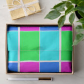 Weefselpapier Blauwe groene roze kleuren Tissuepapier (Geschenk)