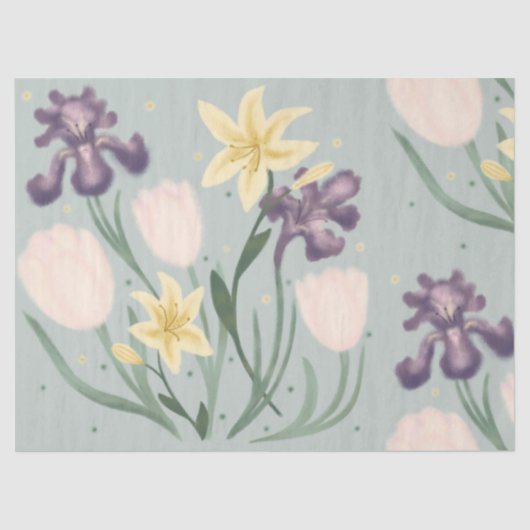 Weefselpapier, bloemig tissuepapier (Voorkant)