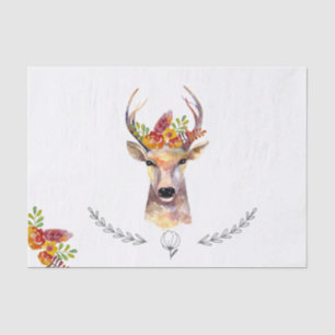 Weefselpapier — Boho Deer Buck Head Browning Tissuepapier
