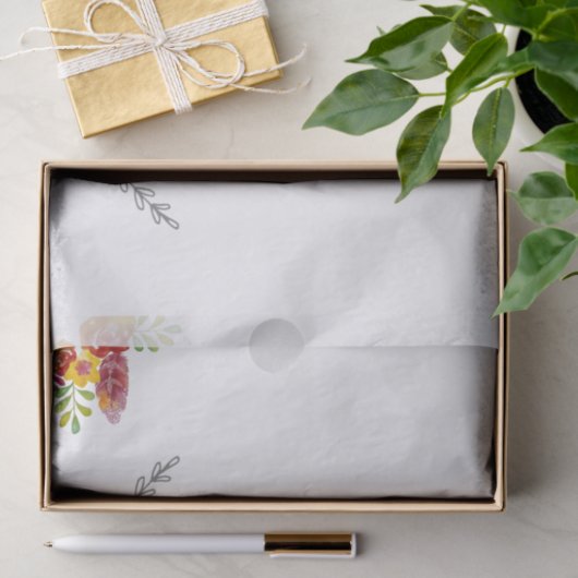 Weefselpapier — Boho Deer Buck Head Browning Tissuepapier (Geschenk)