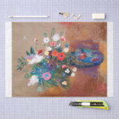 WEEFSELPAPIER : BOUQUET FLOWERS : ODILON REDON TISSUEPAPIER (Craft)